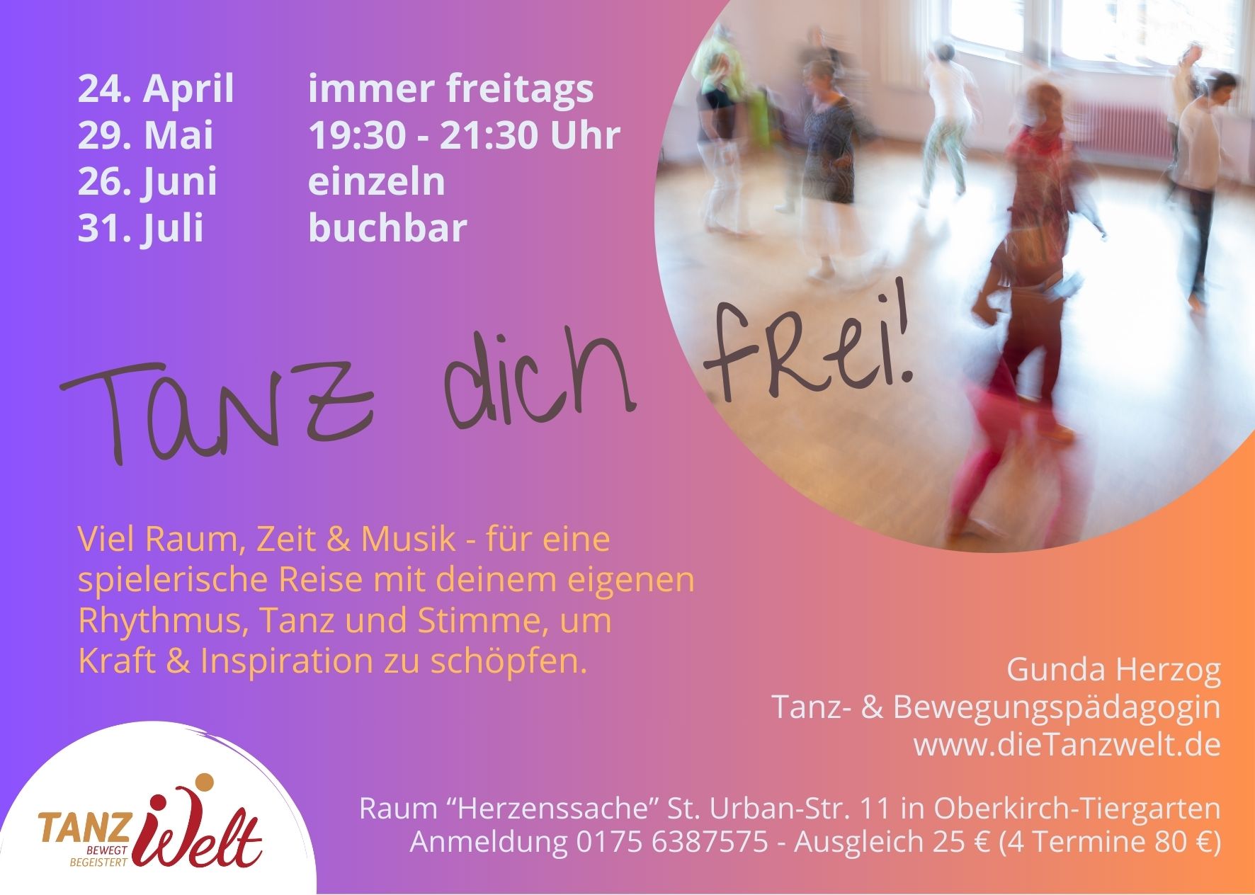 Tanzabend im Herzraum, Gundas Tanzwelt